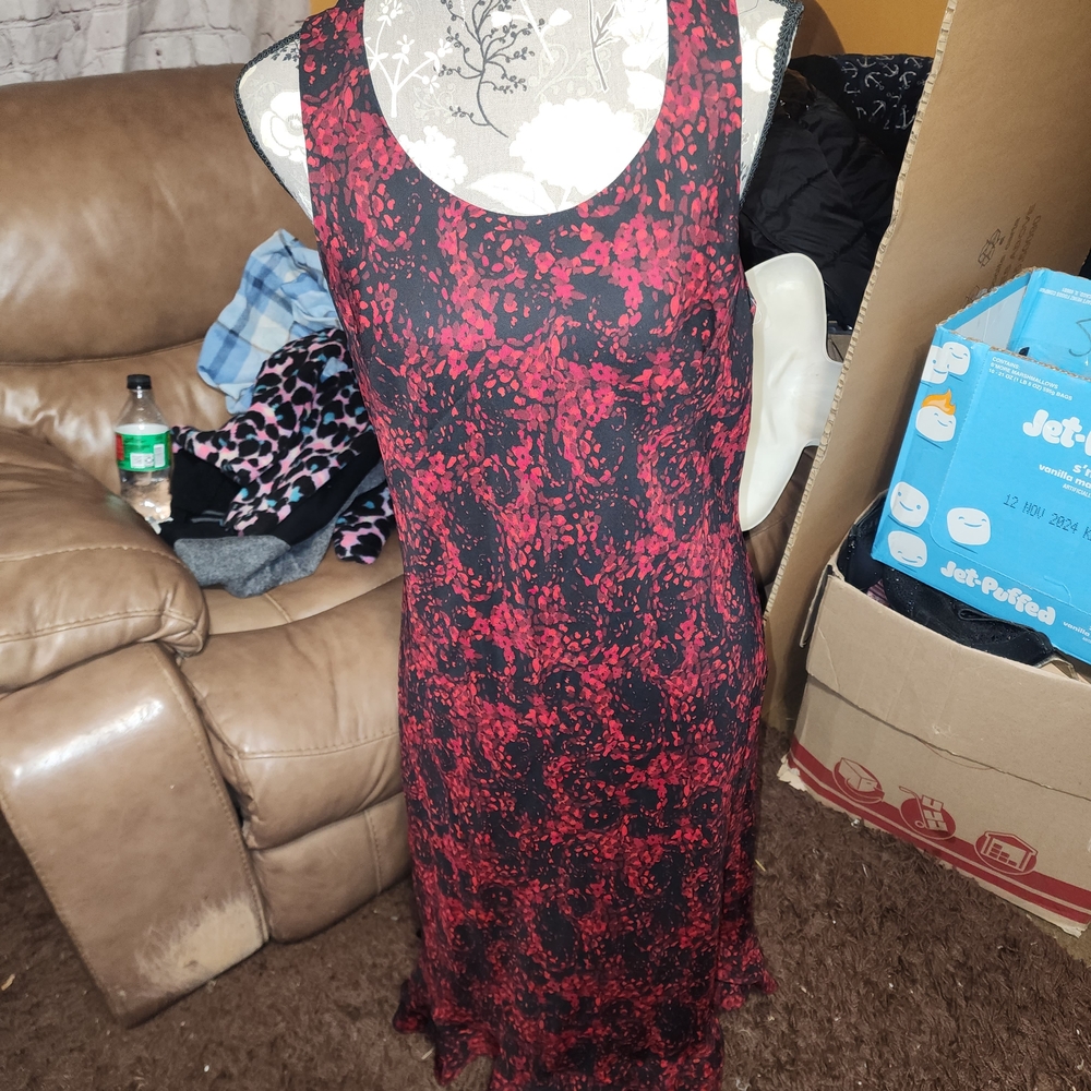 Studio I Red and Black Patterned Dress